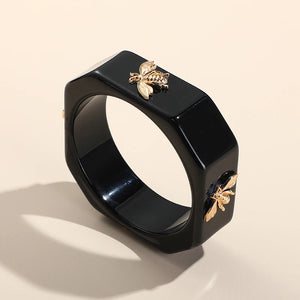 Multicolor Geometric Square Bee Acrylic Bangles for Women