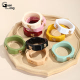 Multicolor Geometric Square Bee Acrylic Bangles for Women