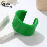 Resin Acrylic Cuff Bangles for Women Wide Bracelets Indian Party Jewelry