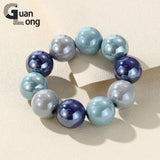 Bohemia Charm Beaded Bracelet Colorful Beads Strand Chain Bangle Elastic Jewelry
