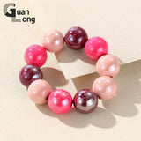 Bohemia Charm Beaded Bracelet Colorful Beads Strand Chain Bangle Elastic Jewelry