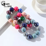Bohemia Charm Beaded Bracelet Colorful Beads Strand Chain Bangle Elastic Jewelry