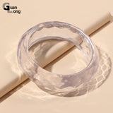 Colorful Transparent Cuff Bangles for Women - Acrylic Punk Bangle Bracelet