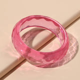 Colorful Transparent Cuff Bangles for Women - Acrylic Punk Bangle Bracelet