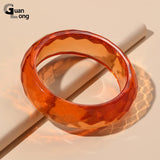 Colorful Transparent Cuff Bangles for Women - Acrylic Punk Bangle Bracelet