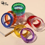 Colorful Transparent Cuff Bangles for Women - Acrylic Punk Bangle Bracelet