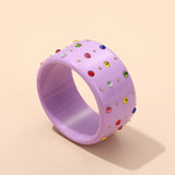 Colorful Resin Acrylic Vintage Cuff Bracelets Bangle Charms