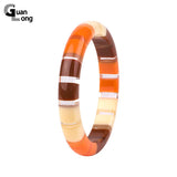 Gradient Striped Resin Acrylic Bangle Bracelet Wedding Jewelry