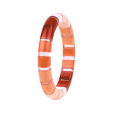 Gradient Striped Resin Acrylic Bangle Bracelet Wedding Jewelry
