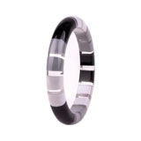 Gradient Striped Resin Acrylic Bangle Bracelet Wedding Jewelry