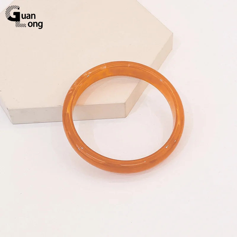 Colorful Thin Bracelets for Girls Resin Acrylic Bangles Trending Party Jewelery
