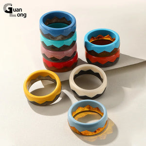 Vintage Colorful Cuff Bangles Wide Retro Bangle Bracelets