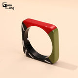 Bohemian Resin Wide Bangles for Women - Wedding Jewelry