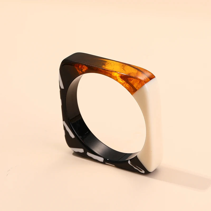 Bohemian Resin Wide Bangles for Women - Wedding Jewelry