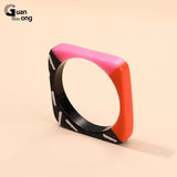 Bohemian Resin Wide Bangles for Women - Wedding Jewelry