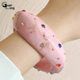 Retro Crystal Charm Bangle for Women Party Jewelry