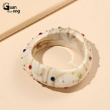Retro Crystal Charm Bangle for Women Party Jewelry