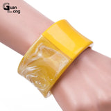 Colorful Open Bangle Resin Acrylic Jewelry