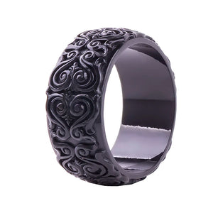 Floral Wide Resin Cuff Bangle Bracelet