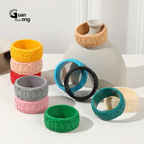 Floral Wide Resin Cuff Bangle Bracelet