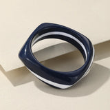 Colorful Bangles for Women Wide Geometric Irregular Square Retro Bangles