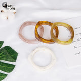 Resin Cuff Bracelet Bangle Geometric Pattern Charms Jewelry