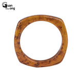 Resin Cuff Bracelet Bangle Geometric Pattern Charms Jewelry