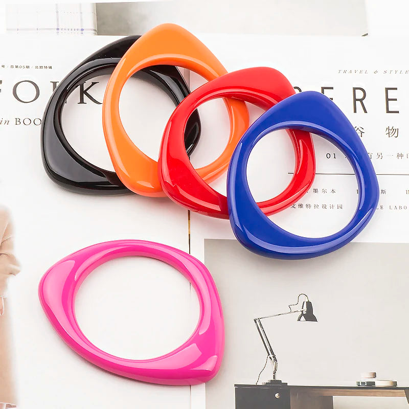 Vintage Resin Acrylic Bracelets for Women Unisex Handmade Bangle