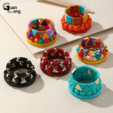 Vintage Bohemia Beads Bracelets Set for Women, Adjustable Charms Bangle