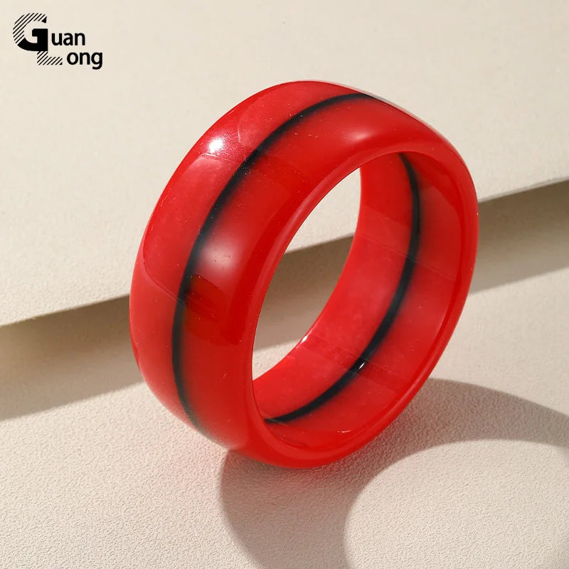 Colorful Acrylic Cuff Bangle Wide Geometric Retro Bracelet Girls Travel Jewelry