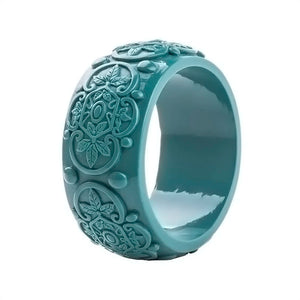 Colorful Bohemian Wide Bangles Acrylic Resin Indian Bracelets Bangles