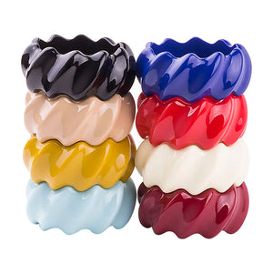 Colorful Resin Acrylic Bangle Bracelets for Women Girls