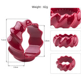 Colorful Resin Acrylic Bangle Bracelets for Women Girls
