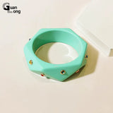 Vintage Geometric Resin Crystal Bracelet for Women