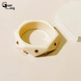 Vintage Geometric Resin Crystal Bracelet for Women