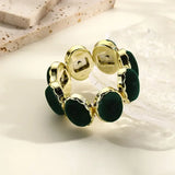 Vintage Retro Leopard Print Geometric Bracelet for Women