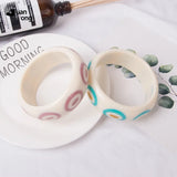 Indian Acrylic Resin Bangles with Charms for Women