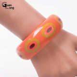 Indian Acrylic Resin Bangles with Charms for Women