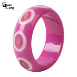 Indian Acrylic Resin Bangles with Charms for Women