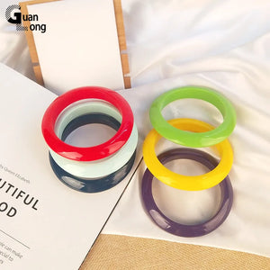 Guanlong Resin Cuff Bracelet Bangle Women Geometric Acrylic Big Charm