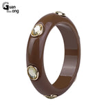 Guanlong Vintage Resin Cuff Bracelet for Women