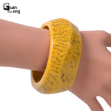 Guanlong Wide Bangle Bracelets Indian Acrylic Bangles Charms Retro Party Gift