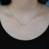 925 Silver CZ Snake Charm Necklace for Women
