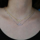 925 Silver CZ Snake Charm Necklace for Women