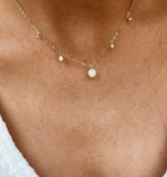 925 Silver Vermeil CZ Opal Choker Necklace
