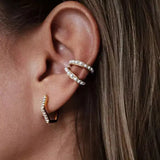 925 Silver Hexagon Small Huggie Hoop Earring