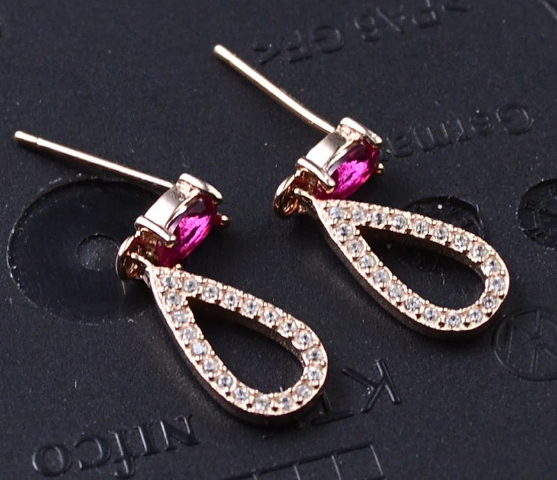 925 Sterling Silver Cubic Earrings, 1.3g, EA31217