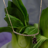Sterling Silver Cat Necklace with Cubic Zirconia