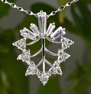 925 Silver CZ Pendant 27mm PE34828