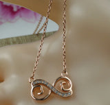 925 Sterling Silver CZ Flower Necklace, 47 cm